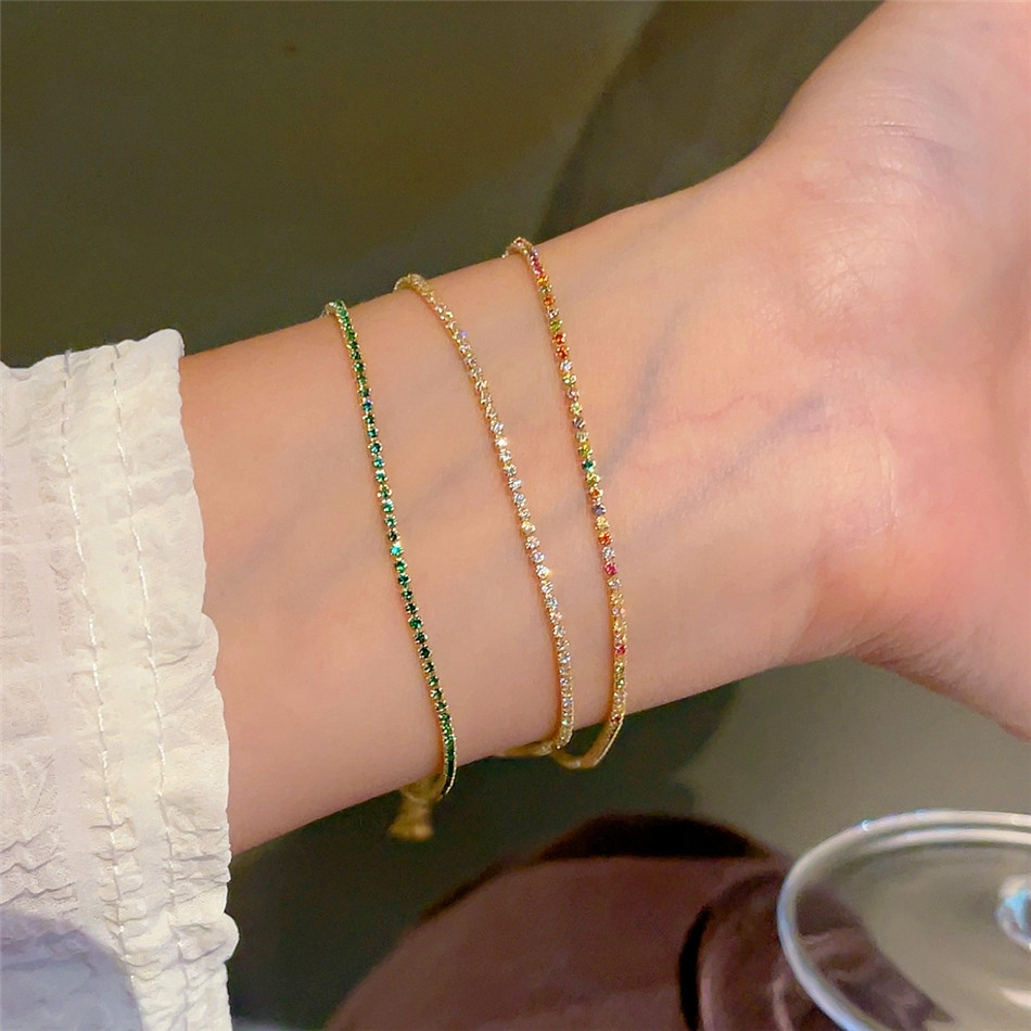 2mm Adjustable Multicolor Tenn - Coordinates Bracelet 评论和价格