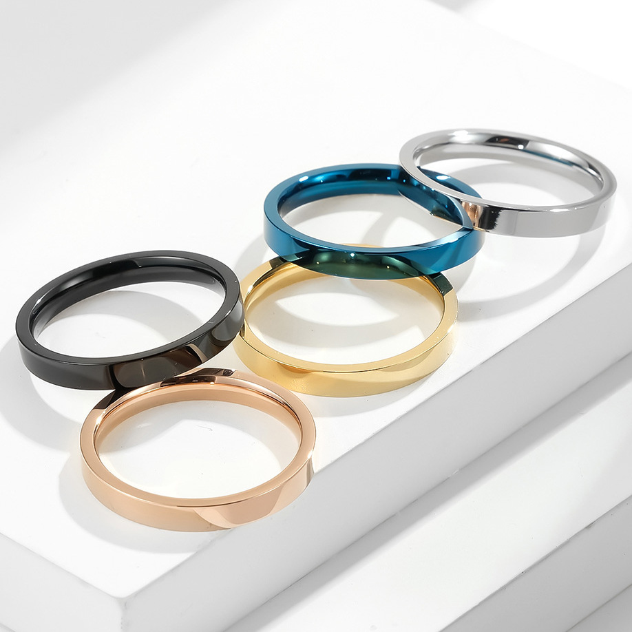 3MM Classic Simple 316L Stainl - Initial Ring Custom 评论和价格