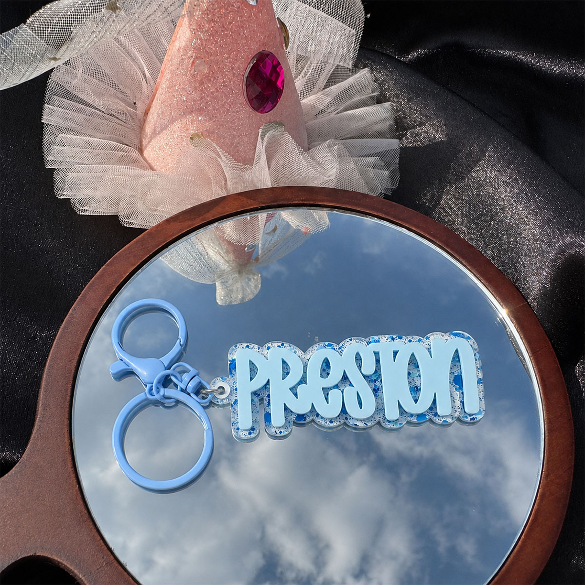 Custom Name Acrylic Keychain P - Initial Ring Custom 评论和价格